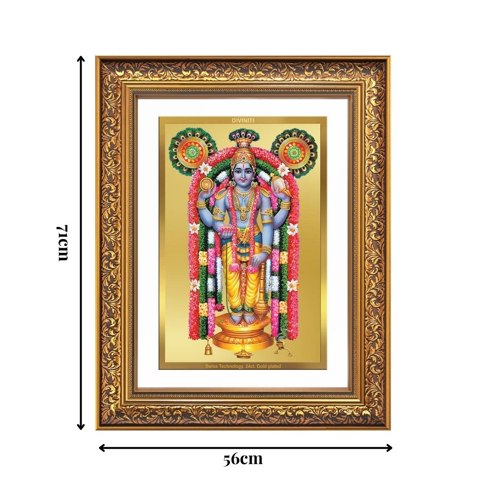 Diviniti 24K Gold Plated Guru Vayurappan (Classic) Sacred Sikh Wall Frame for Home Decor & Office Ambiance | Premium Spiritual Gift