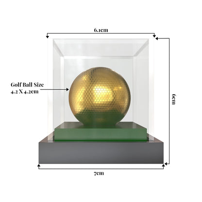 Crystal Cube Golf Trophy Elegant Golden Ball Award for Players, Souvenirs, and Recognition Events