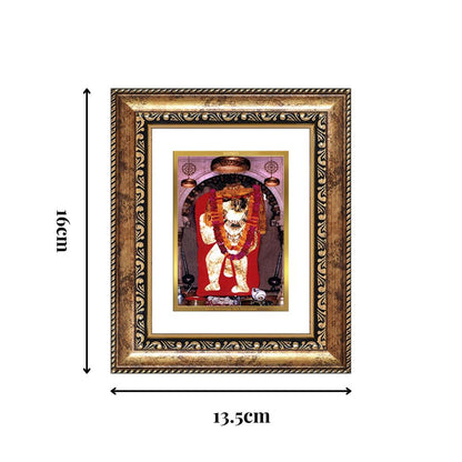Diviniti 24K Gold Plated Mehndipur Balaji Divine Table Top Frame for Home Mandir & Office Decor | Luxury Spiritual Gift