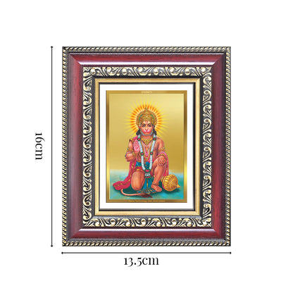 Diviniti 24K Gold Plated Ashirwad Hanuman (Classic) Divine Table Top Frame for Home Mandir & Office Decor | Luxury Spiritual Gift