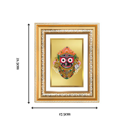 Diviniti 24K Gold Plated Jagannath (Classic) Divine Wall and Table Top Frame for Home Mandir & Office Decor | Luxury Spiritual Gift