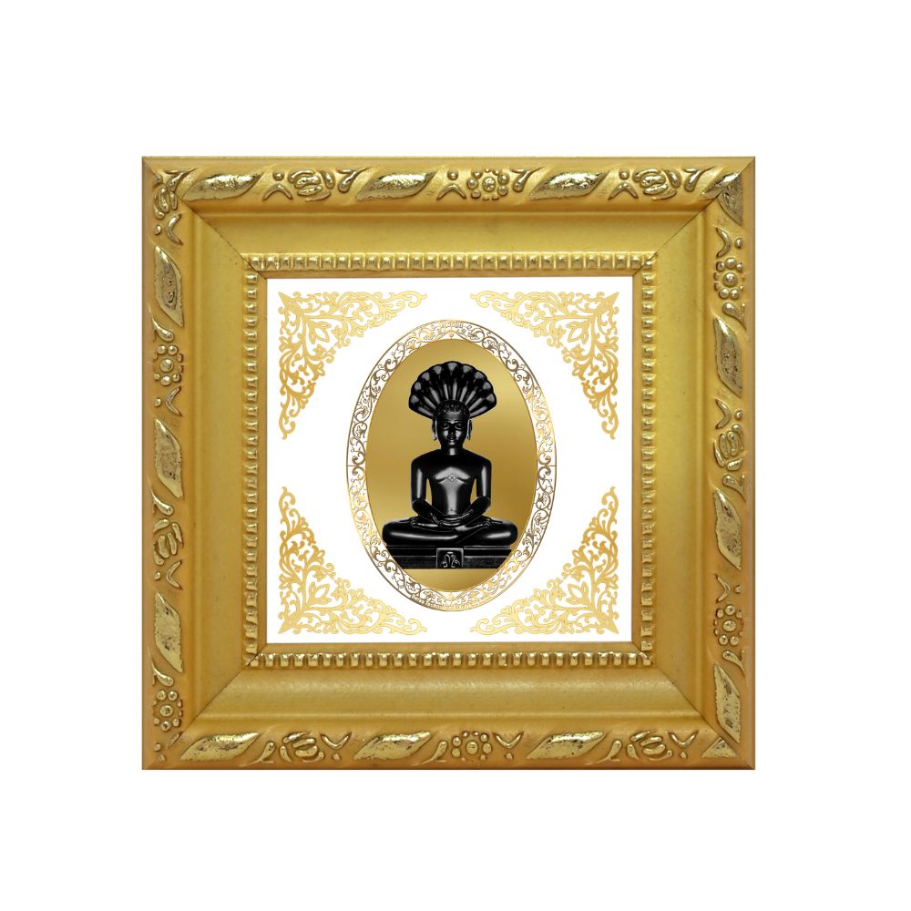 Parshvanath | Divine Jain Tirthankar Royal Tabletop Photo Frame in 24K Gold Plated Foil