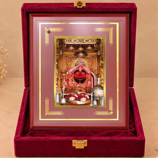 24K Gold-Plated Salasar Balaji MDF Frame | Premium Gift Box | 22 X 18 CM