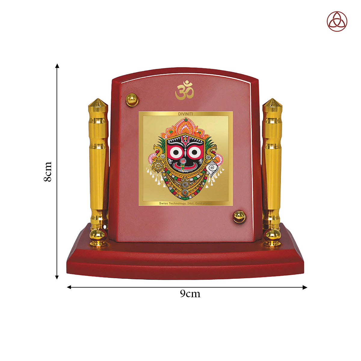 Jagannath | Divine Lord Jagannath Car Dashboard & Tabletop Photo Frame in 24K Gold Plated Foil