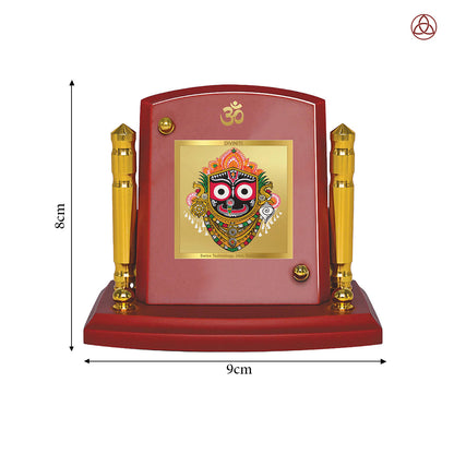 Jagannath | Divine Lord Jagannath Car Dashboard & Tabletop Photo Frame in 24K Gold Plated Foil
