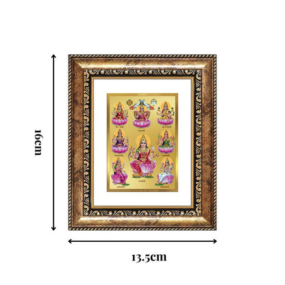 Diviniti 24K Gold Plated Ashtalakshmi Divine Table Top Frame for Home Mandir & Office Decor | Luxury Spiritual Gift