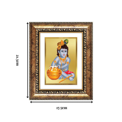 Diviniti 24K Gold Plated Bal Gopal Divine Wall and Table Top Frame for Home Mandir & Office Decor | Luxury Spiritual Gift