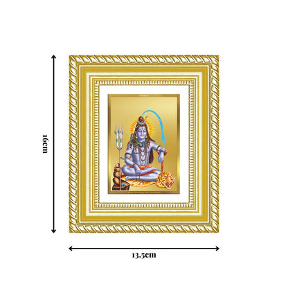 Diviniti 24K Gold Plated Shiva Divine Table Top Frame for Home Mandir & Office Decor | Luxury Spiritual Gift