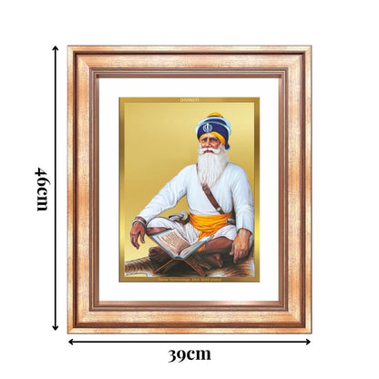 Diviniti 24K Gold Plated Baba Deep Singh Sacred Sikh Wall Frame for Home Decor & Office Ambiance | Premium Spiritual Gift