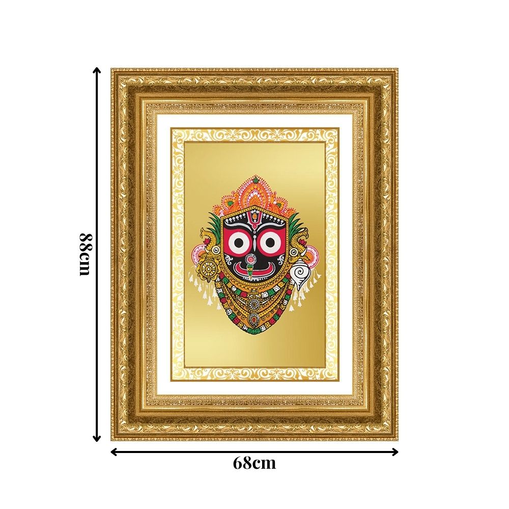 Diviniti 24K Gold Plated Jagannath (Classic) Divine Wall Frame for Home Mandir & Office Decor | Luxury Spiritual Gift