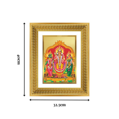Diviniti 24K Gold Plated Murugan Velli (Classic) Divine Wall Frame for Home Mandir & Office Decor | Luxury Spiritual Gift