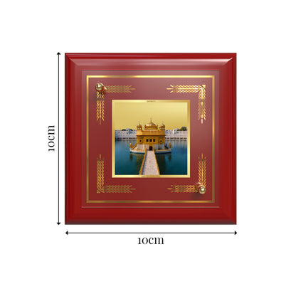 Golden Temple | Shri Harmandir Sahib 24K Gold Plated Divine Photo Frame for Home Décor, Tabletop & Office | Blessings of Peace, Faith & Spiritual Harmony (MDF1A)
