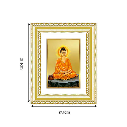 Diviniti 24K Gold Plated Buddha (Classic) Divine Wall and Table Top Frame for Home Mandir & Office Decor | Luxury Spiritual Gift