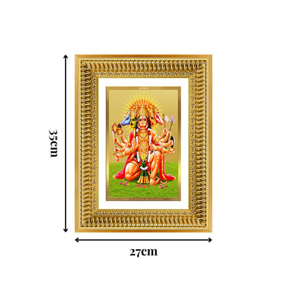 Diviniti 24K Gold Plated Panchmukhi Hanuman (Classic) Divine Wall Frame for Home Mandir & Office Decor | Luxury Spiritual Gift