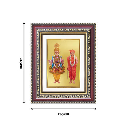 Diviniti 24K Gold Plated Swaminarayan (Classic) Divine Wall and Table Top Frame for Home Mandir & Office Decor | Luxury Spiritual Gift