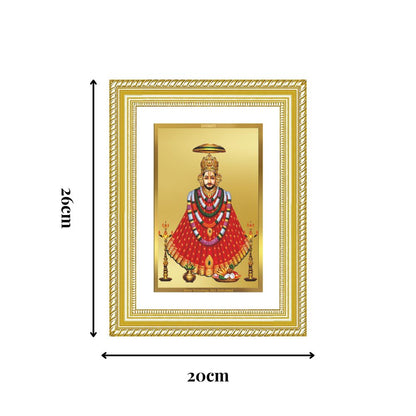 Diviniti 24K Gold Plated Khatu Shyam (Classic) Divine Wall Frame for Home Mandir & Office Decor | Luxury Spiritual Gift