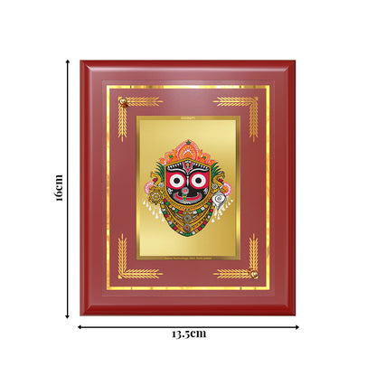 Diviniti 24K Gold Plated Lord Jagannath Blessing Tabletop Photo Frame | Divine Protection, Compassion & Spiritual Grace