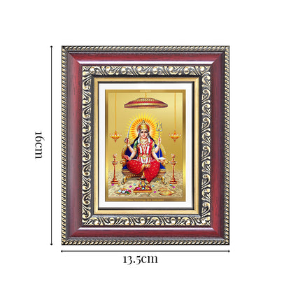 Diviniti 24K Gold Plated Santoshi Mata (Classic) Divine Table Top Frame for Home Mandir & Office Decor | Luxury Spiritual Gift