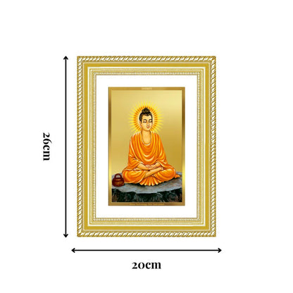 Diviniti 24K Gold Plated Buddha (Classic) Divine Wall Frame for Home Mandir & Office Decor | Luxury Spiritual Gift