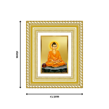 Diviniti 24K Gold Plated Buddha Divine Table Top Frame for Home Mandir & Office Decor | Luxury Spiritual Gift