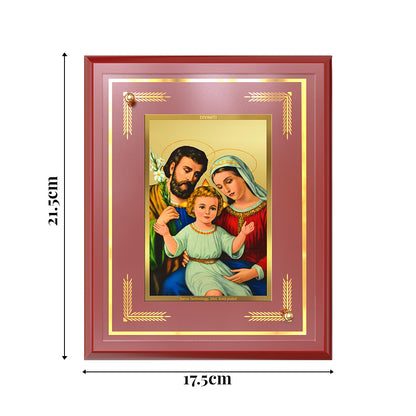 Diviniti 24K Gold Plated Holy Family Blessing Tabletop Photo Frame | Love, Faith & Divine Grace