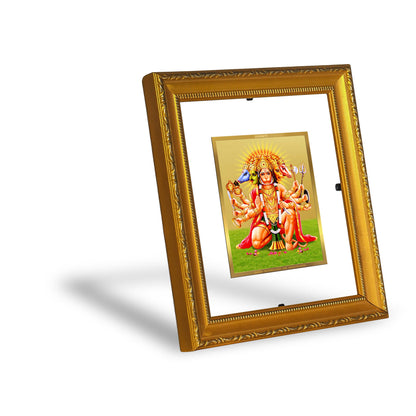 DIVINITI 24K Gold Plated Foil Panchmukhi Hanuman Wall Photo Frame Religious Photo Frame Idol for Home & Office Decor Prayer, Gifts Items DG 101 Size 1 (15.3x14.9 CM)