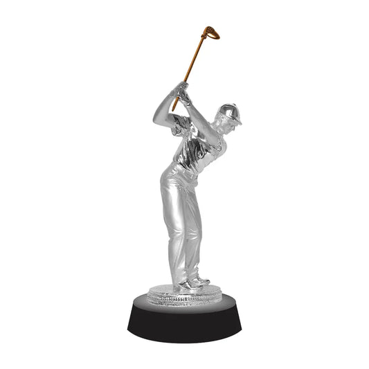 999 Silver Plated Golf Trophy Swing to Victory Award for Elite Golfers