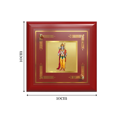 Ram Ji | Lord Ram Divine 24K Gold Plated Photo Frame for Home Décor, Tabletop & Office | Blessings of Dharma, Peace & Protection (MDF1A)