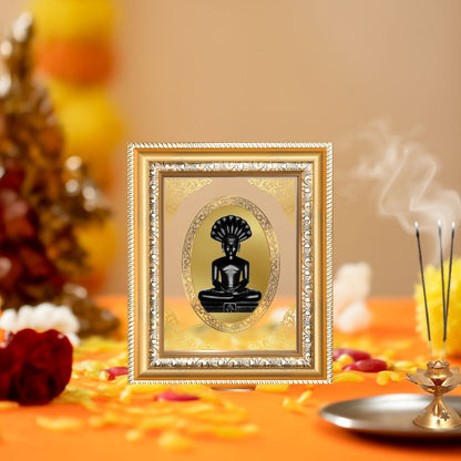 Lord Parshvanath Divine Jain Tirthankara Sacred Protection & Liberation Royal Tabletop Frame in 24K Gold Plated Foil