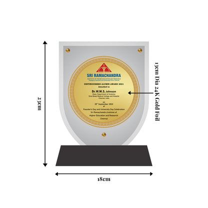 Diviniti Customized Memento with Matter Printed on 24K Gold Plated Foil | Luxury Personalized Award | Premium Corporate Gift Plaque