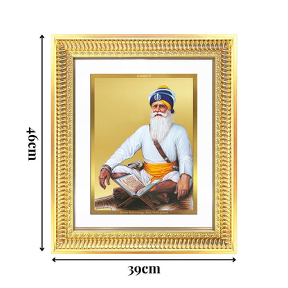 Diviniti 24K Gold Plated Baba Deep Singh Sacred Sikh Wall Frame for Home Decor & Office Ambiance | Premium Spiritual Gift