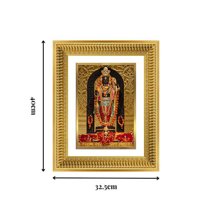 Diviniti 24K Gold Plated Ram Lalla (Classic) Divine Wall Frame for Home Mandir & Office Decor | Luxury Spiritual Gift