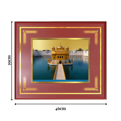 Diviniti Sachkhand Shri Darbar Sahib (Golden Temple) Wall Photo Frame in 24K Gold Plated Foil – Peace, Faith & Divine Harmony