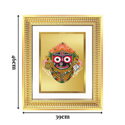 Diviniti 24K Gold Plated Jagannath (Classic) Divine Wall Frame for Home Mandir & Office Decor | Luxury Spiritual Gift