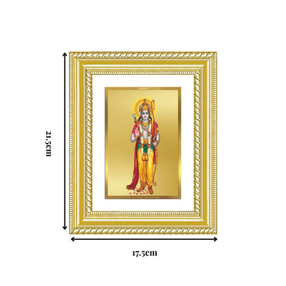 Diviniti 24K Gold Plated Ram Ji (Classic) Divine Wall and Table Top Frame for Home Mandir & Office Decor | Luxury Spiritual Gift