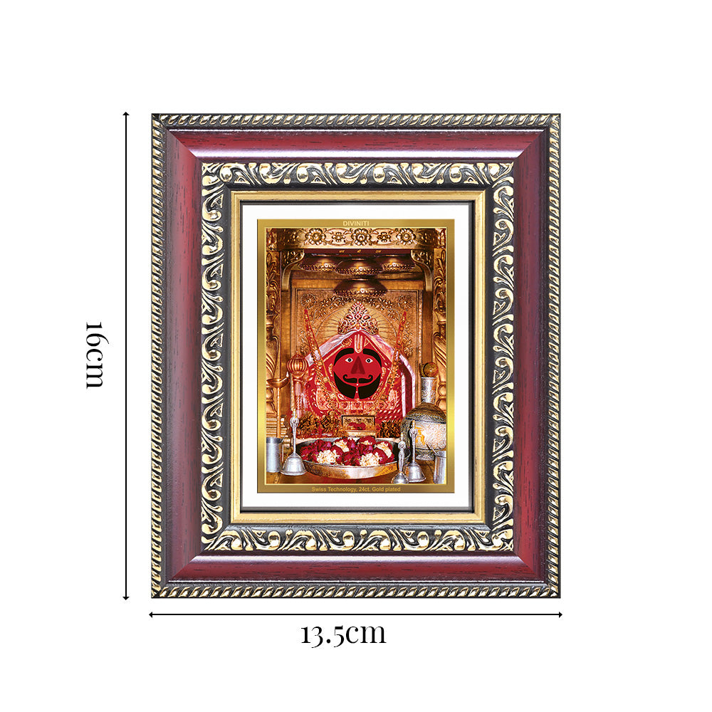 Diviniti 24K Gold Plated Salasar Balaji (Classic) Divine Table Top Frame for Home Mandir & Office Decor | Luxury Spiritual Gift