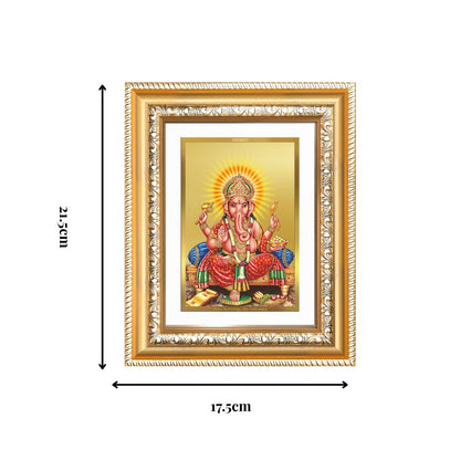 Diviniti 24K Gold Plated Ganesha (Classic) Divine Wall and Table Top Frame for Home Mandir & Office Decor | Luxury Spiritual Gift