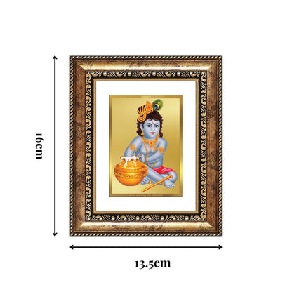 Diviniti 24K Gold Plated Bal Gopal Divine Table Top Frame for Home Mandir & Office Decor | Luxury Spiritual Gift