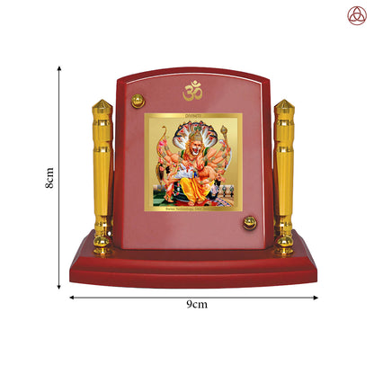 Lord Narasimha | The Fierce Protector Car Dashboard Frame in 24K Gold Plated Foil