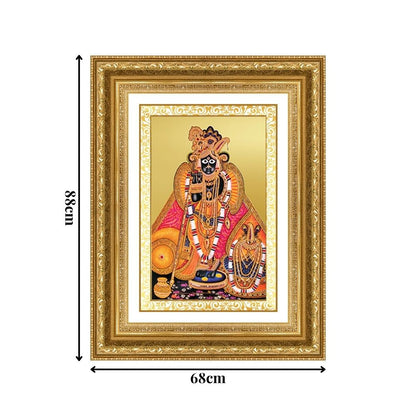 Diviniti 24K Gold Plated Banke Bihari Ji (Classic) Divine Wall Frame for Home Mandir & Office Decor | Luxury Spiritual Gift