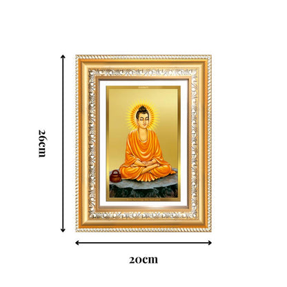 Diviniti 24K Gold Plated Buddha (Classic) Divine Wall Frame for Home Mandir & Office Decor | Luxury Spiritual Gift