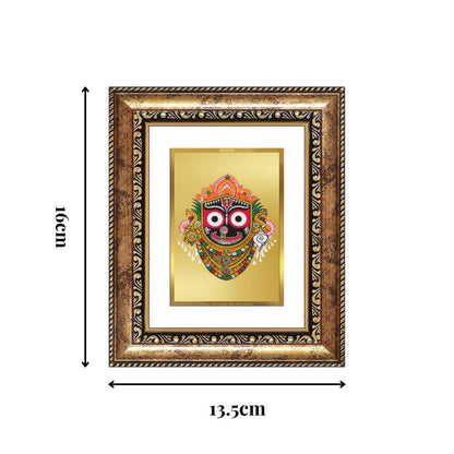 Diviniti 24K Gold Plated Jagannath Divine Table Top Frame for Home Mandir & Office Decor | Luxury Spiritual Gift