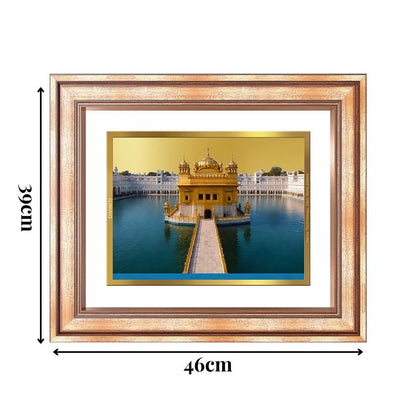 Diviniti 24K Gold Plated Golden Temple (Classic) Divine Wall Frame for Home Mandir & Office Decor | Luxury Spiritual Gift