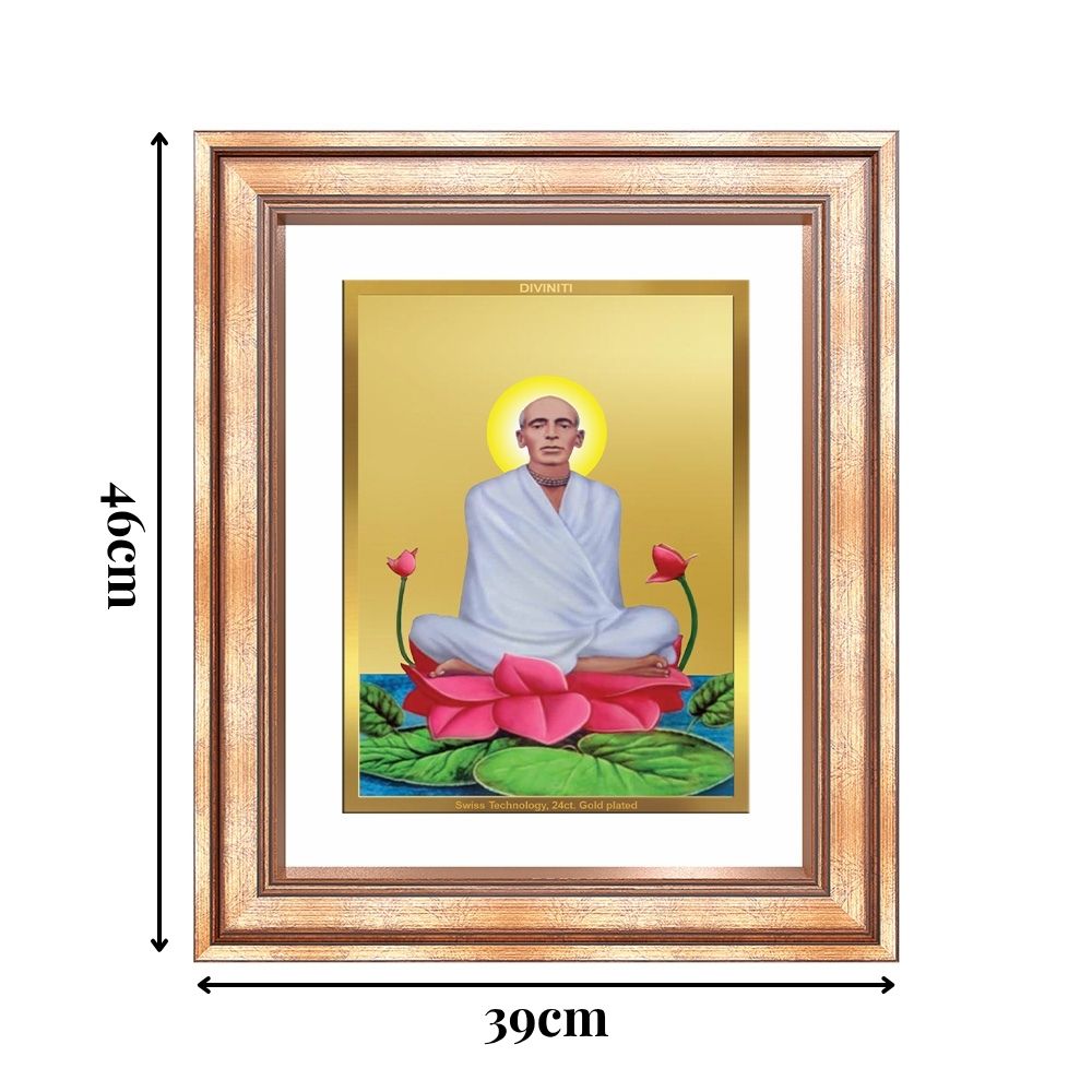 Diviniti 24K Gold Plated Ram Thakur (Classic) Divine Wall Frame for Home Mandir & Office Decor | Luxury Spiritual Gift