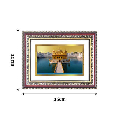 Diviniti 24K Gold Plated Golden Temple (Classic) Divine Wall Frame for Home Mandir & Office Decor | Luxury Spiritual Gift