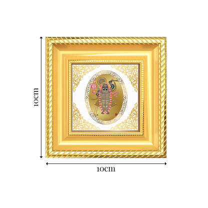 Srinath Ji | Divine Krishna Form Royal Tabletop Photo Frame in 24K Gold Plated Foil