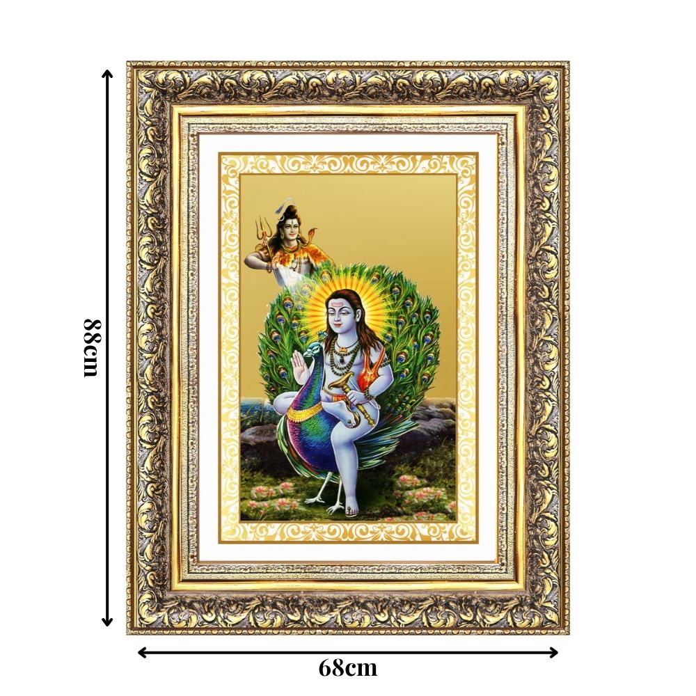 Diviniti 24K Gold Plated Baba Balak Nath Divine Wall Frame for Home Mandir & Office Decor | Luxury Spiritual Gift