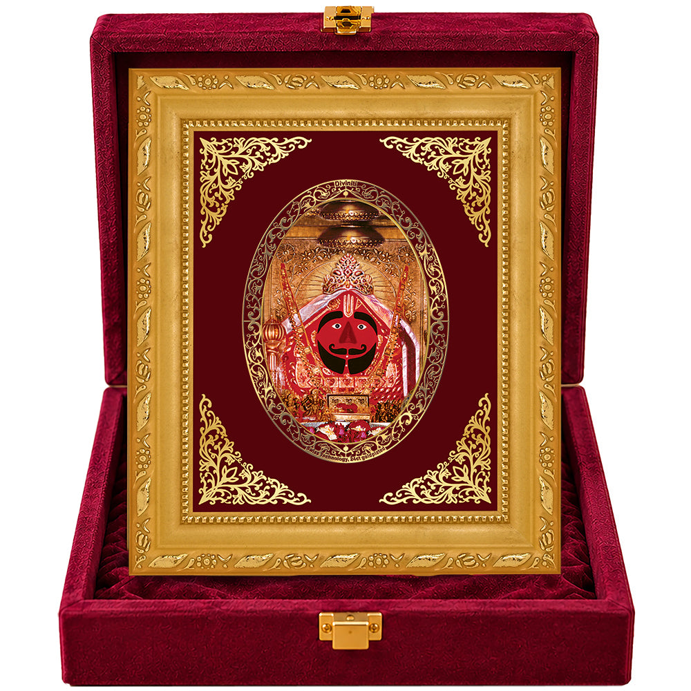 24K Gold-Plated Salasar Balaji Frame | Premium Gift Box | 16x13.5 CM