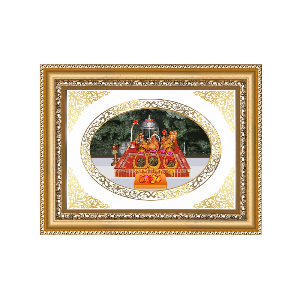 Mata Ka Darbar | Divine Wall & Tabletop Royal Photo Frame in 24K Gold Plated Foil