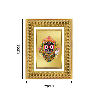 Diviniti 24K Gold Plated Jagannath (Classic) Divine Wall Frame for Home Mandir & Office Decor | Luxury Spiritual Gift